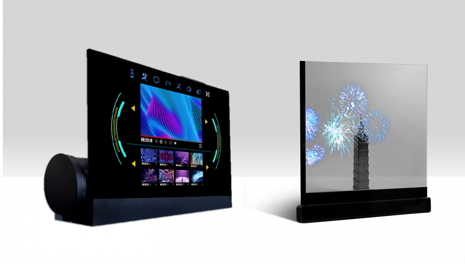 可捲式、折疊性、高透明